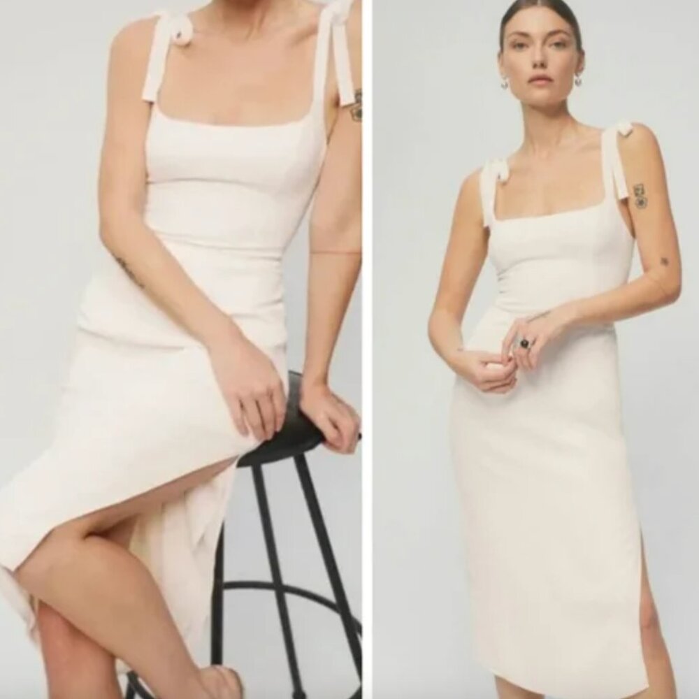 Like New Reformation Bess Dress in Ivory size 2